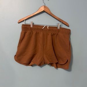 Brown sweat shorts